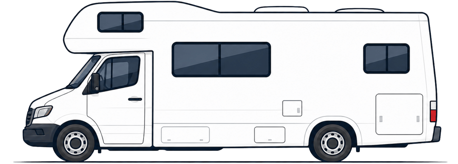 Motorhome side profile illustration